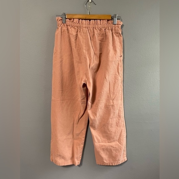 Etophe Studio linen blend paperbag waist cropped wide leg pants. Size Small - Picture 2 of 7